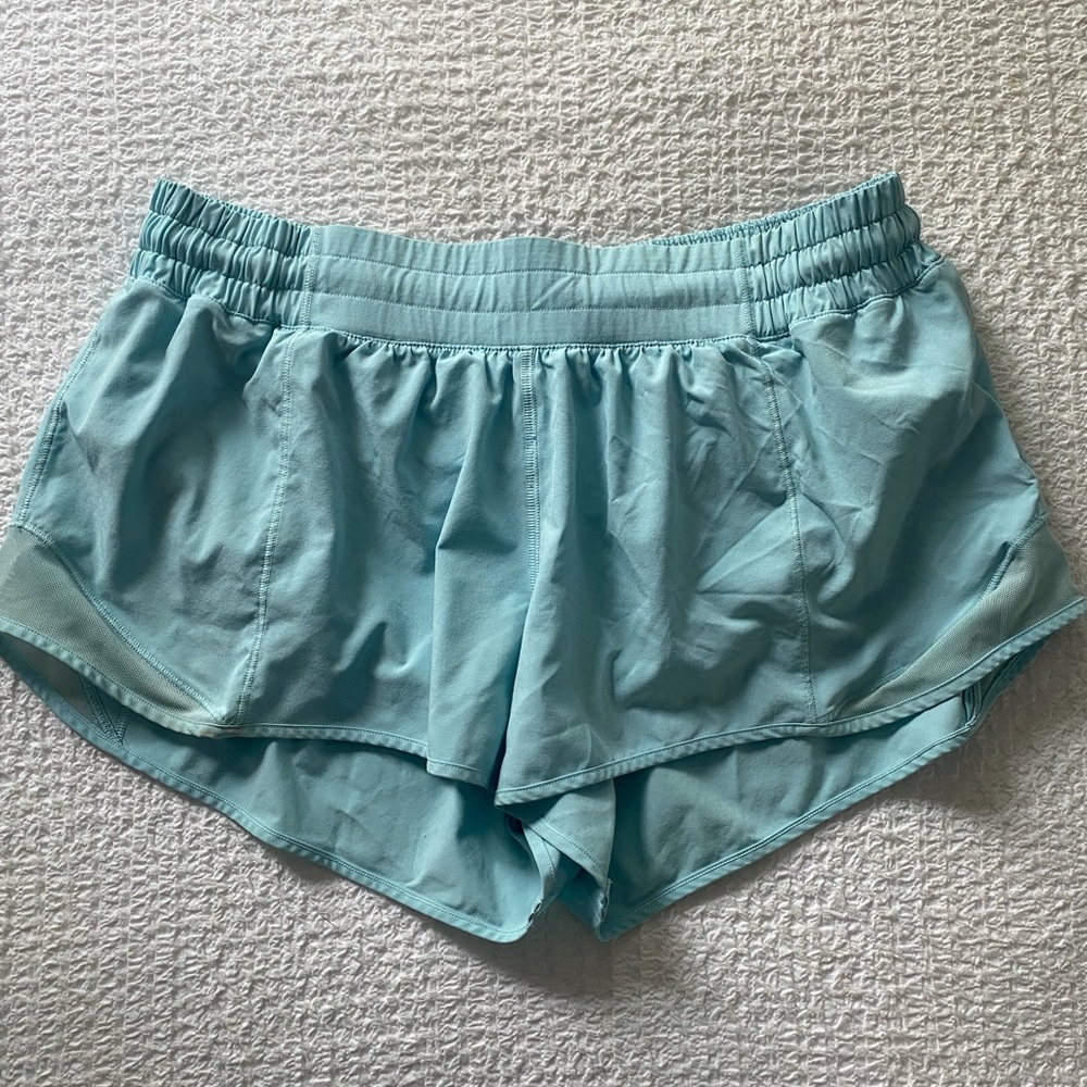 Lululemon Blue Hotty Hot 2.5 in shorts. size 10.